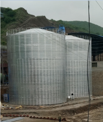 阿里粮食钢板仓的安装全过程不用热焊接